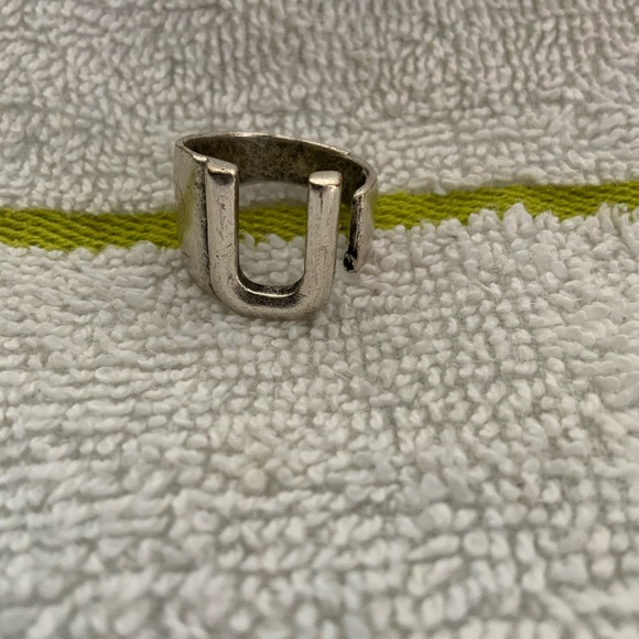 Antique Style Initial Ring - Picture 2 of 10